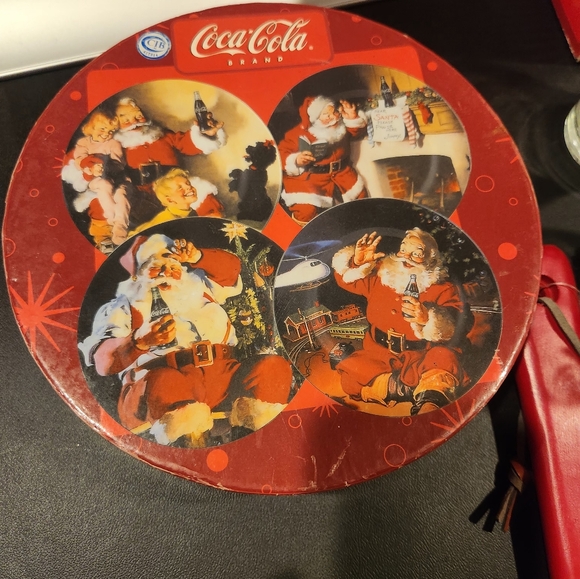 Coca Cola Other - Coca-Cola Santa Claus Plates Set Of 4